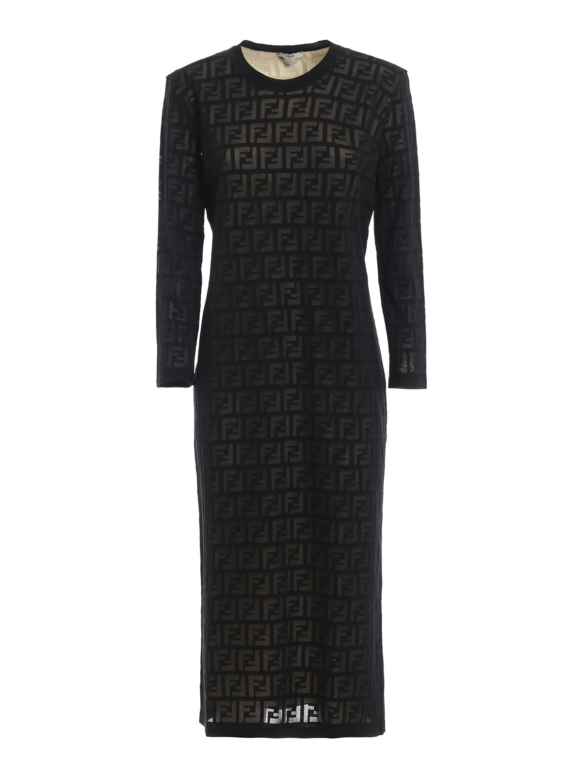 fendi dress black Fendi Black Logo Maxi Dress main image 1