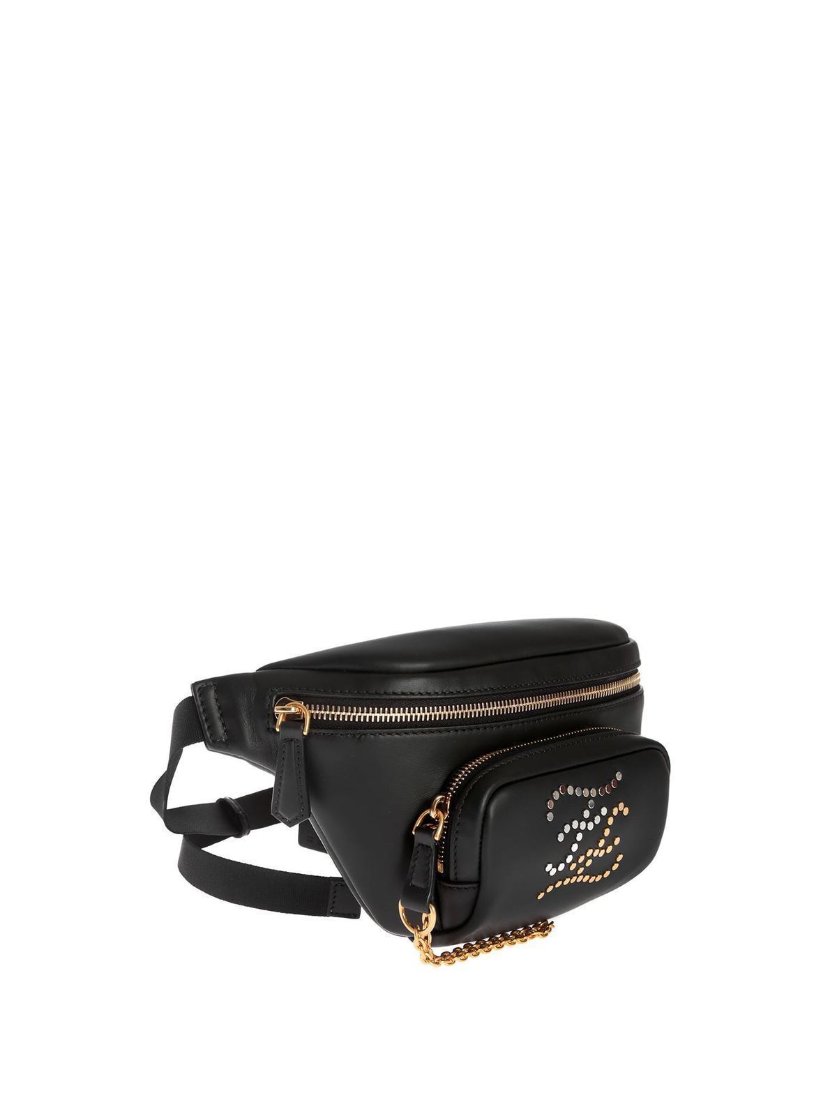 Fendi - Black Leather Small Belt or Crossbody Bag