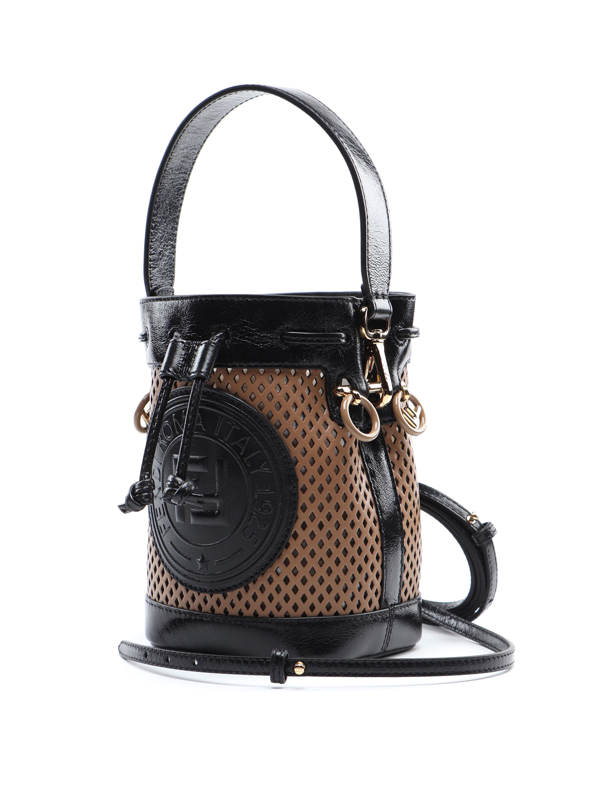 Mon tresor mini leather bucket bag by Fendi