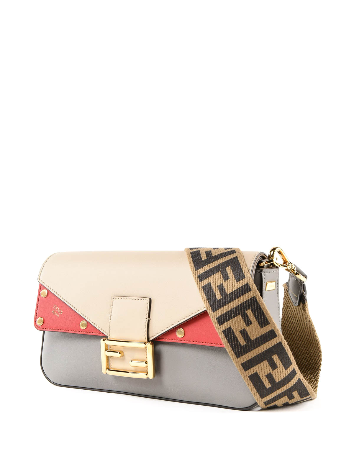 Cross body bags Fendi - Baguette logomania strap bag - 8BR600A6CE5S9