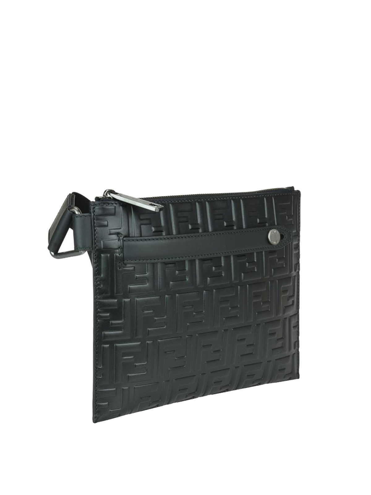 logo-embossed leather crossbody bag, FENDI