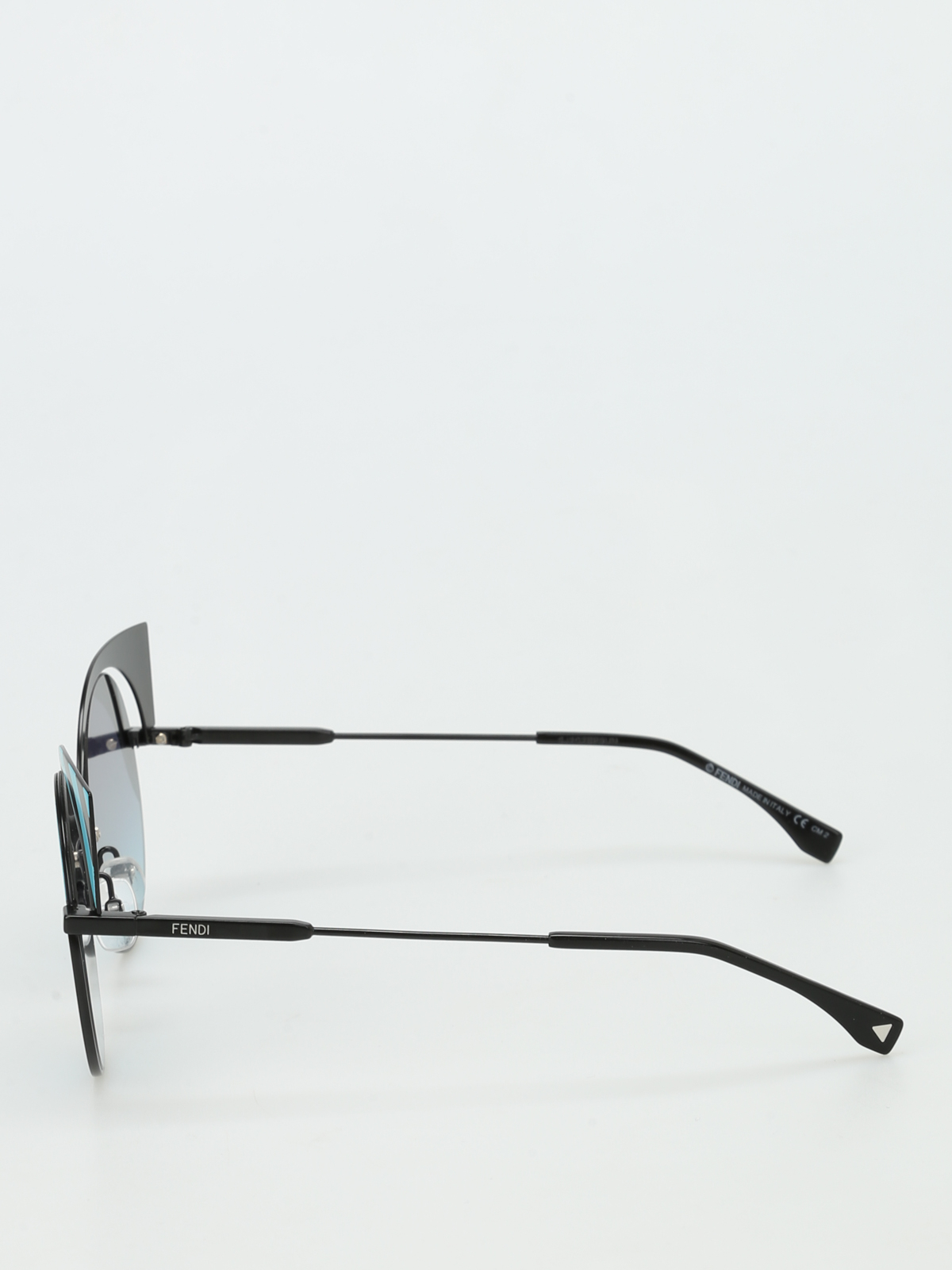 Fendi Hypnoshine Cat Eye Sunglasses FF0215S 0LB JF 53 Fendi FF 0215/S HYPNO SHINE 0M1/9L Cat Eye Blue Red  main image 2