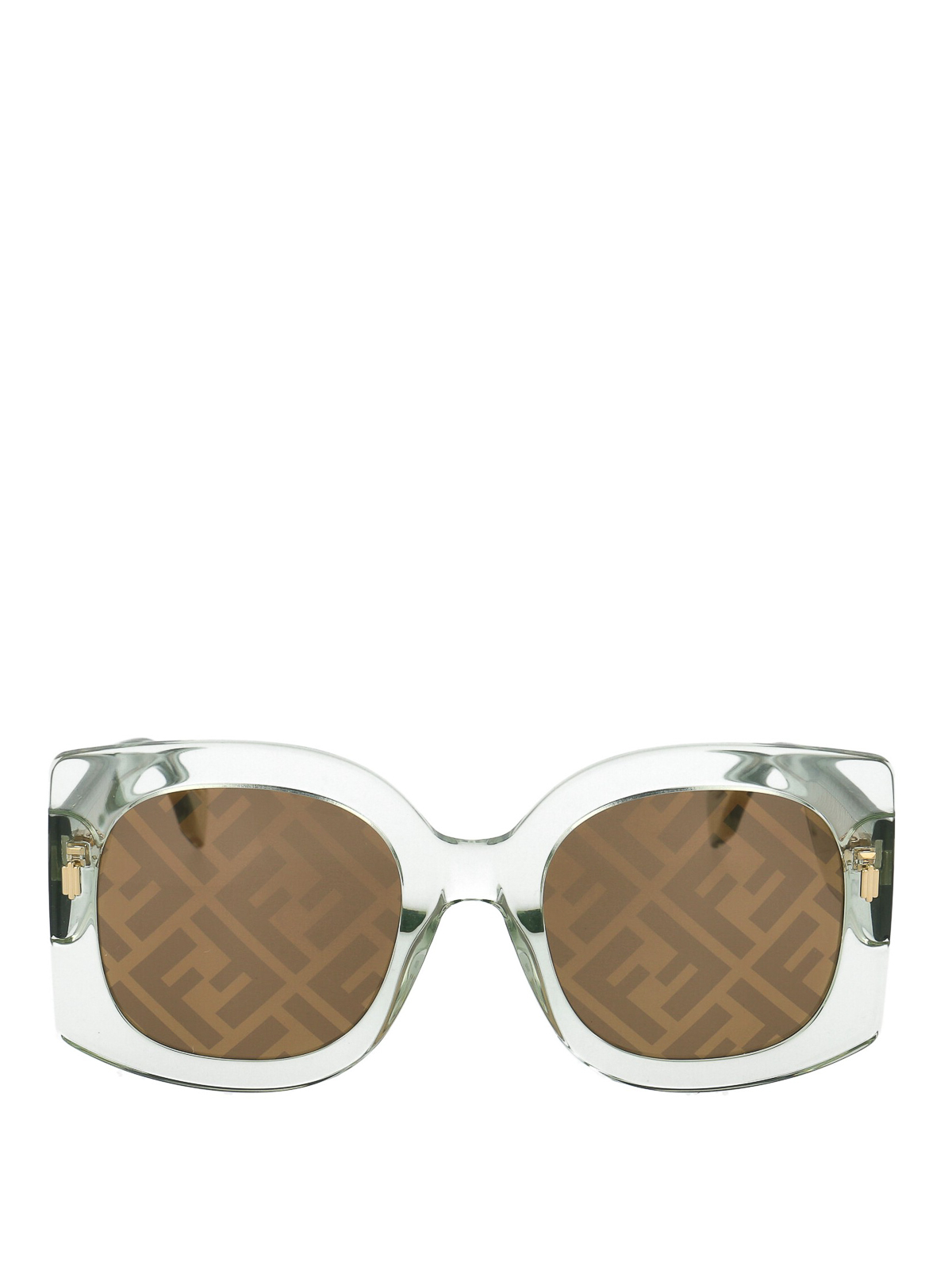 Fendi FE40066U 99 Grey & Gold Shiny Sunglasses | Sunglass Hut USA