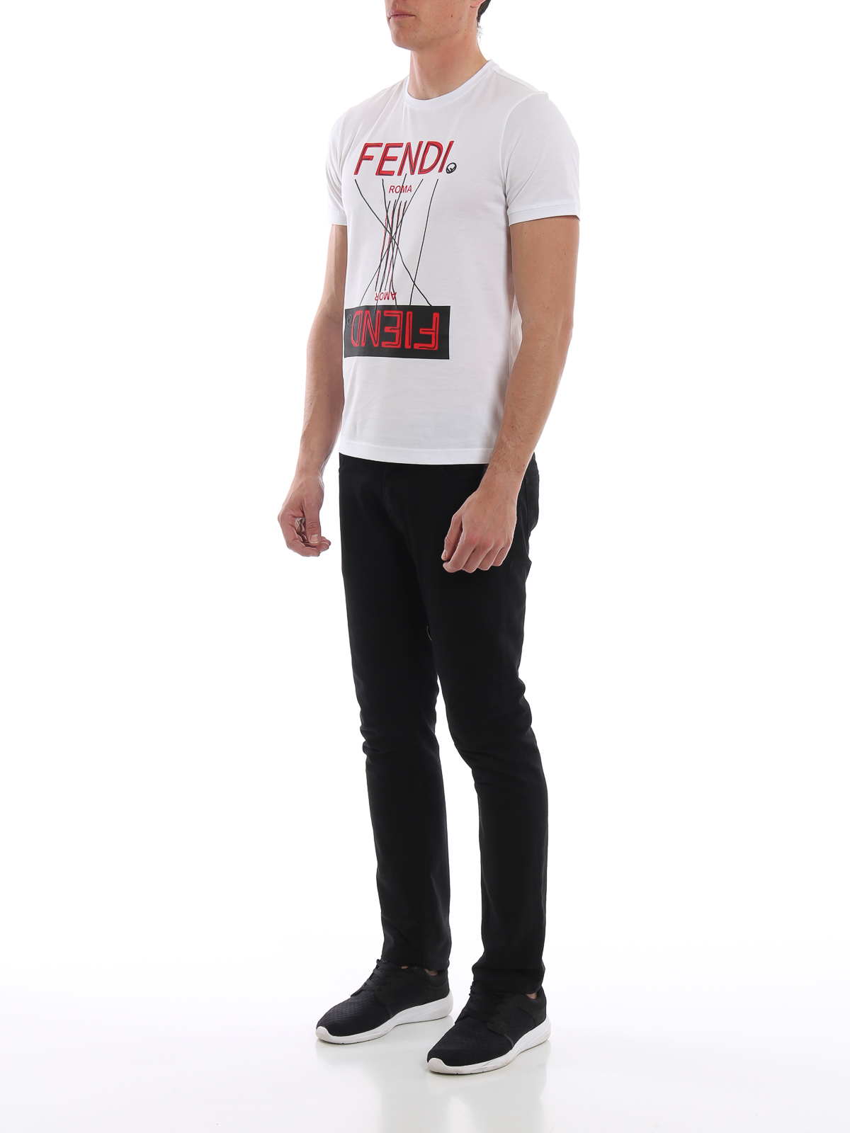 Fendi Roma Logo Man's T-Shirt Tee