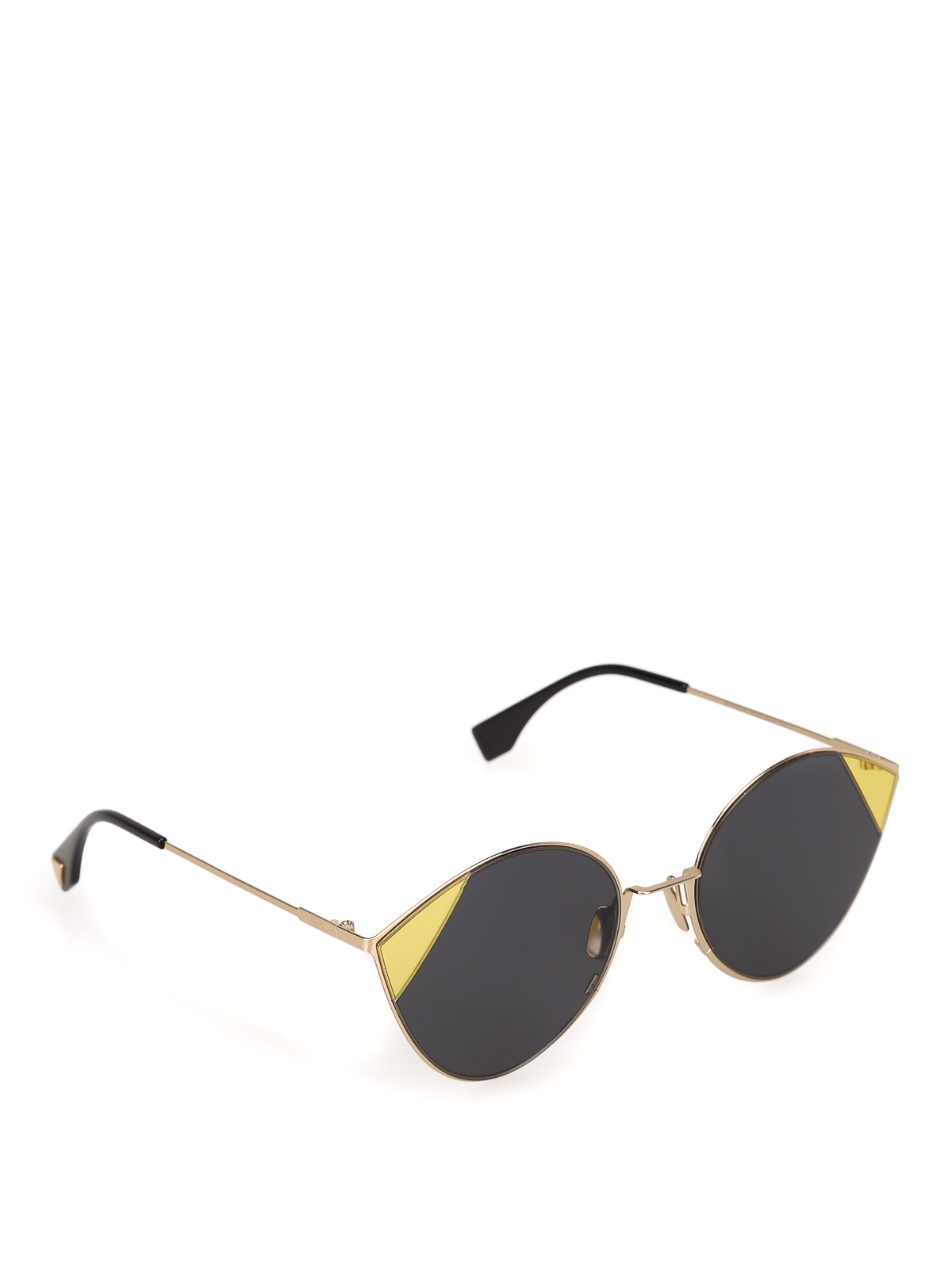 Fendi - Eyeshine Metal Cat-Eye Sunglasses Anthracite | www.luxurybags.eu