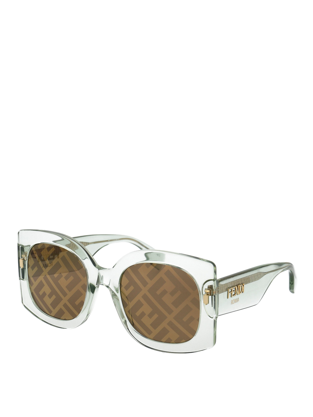 Fendi Men's FF-Monogram Square Sunglasses