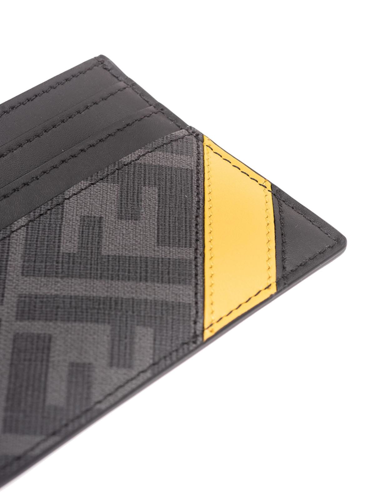 FENDI: wallet with FF logo - Black