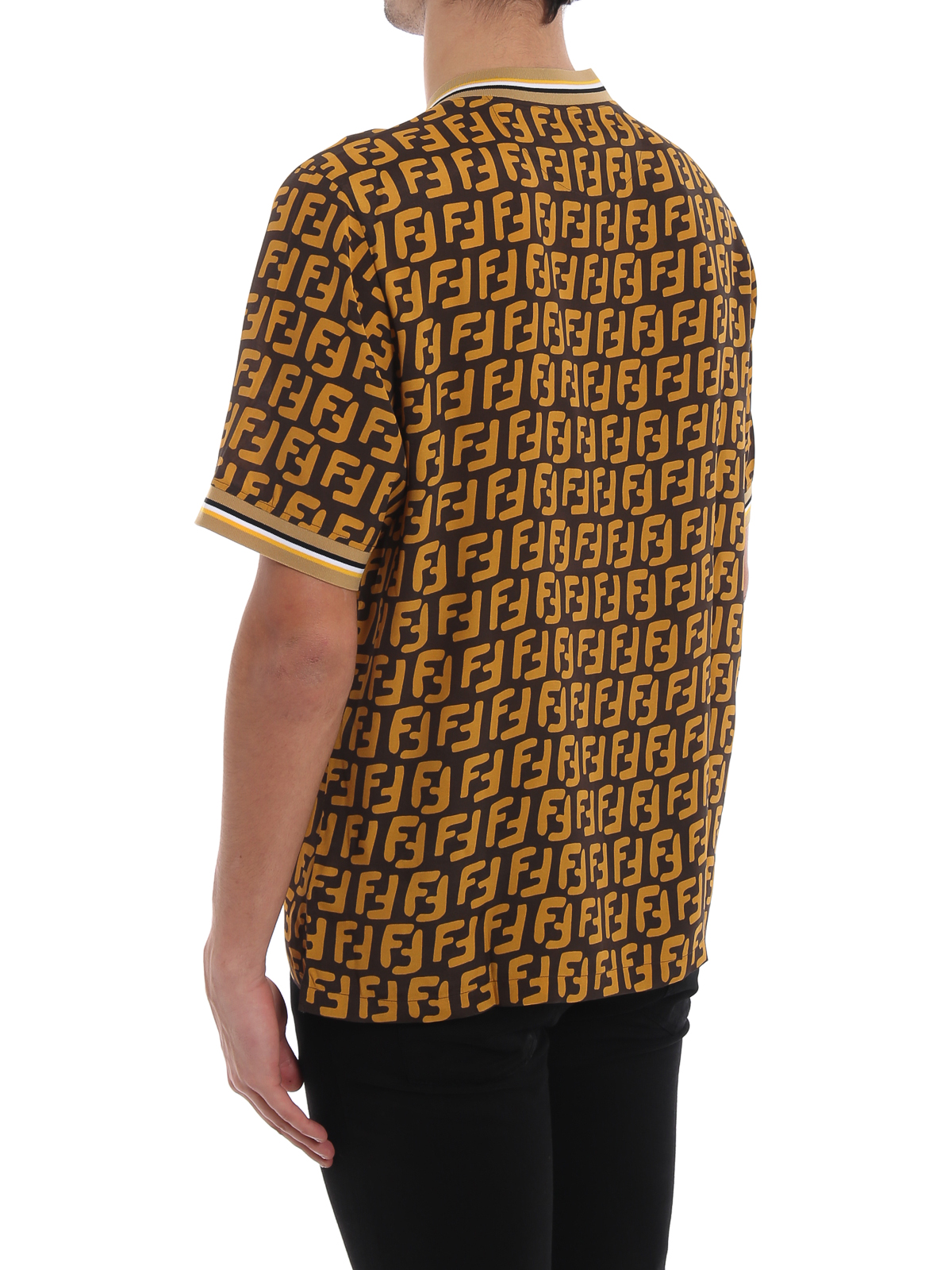 Fendi FF print viscose T-shirt - Multicolour | FS0769A75GF15MW