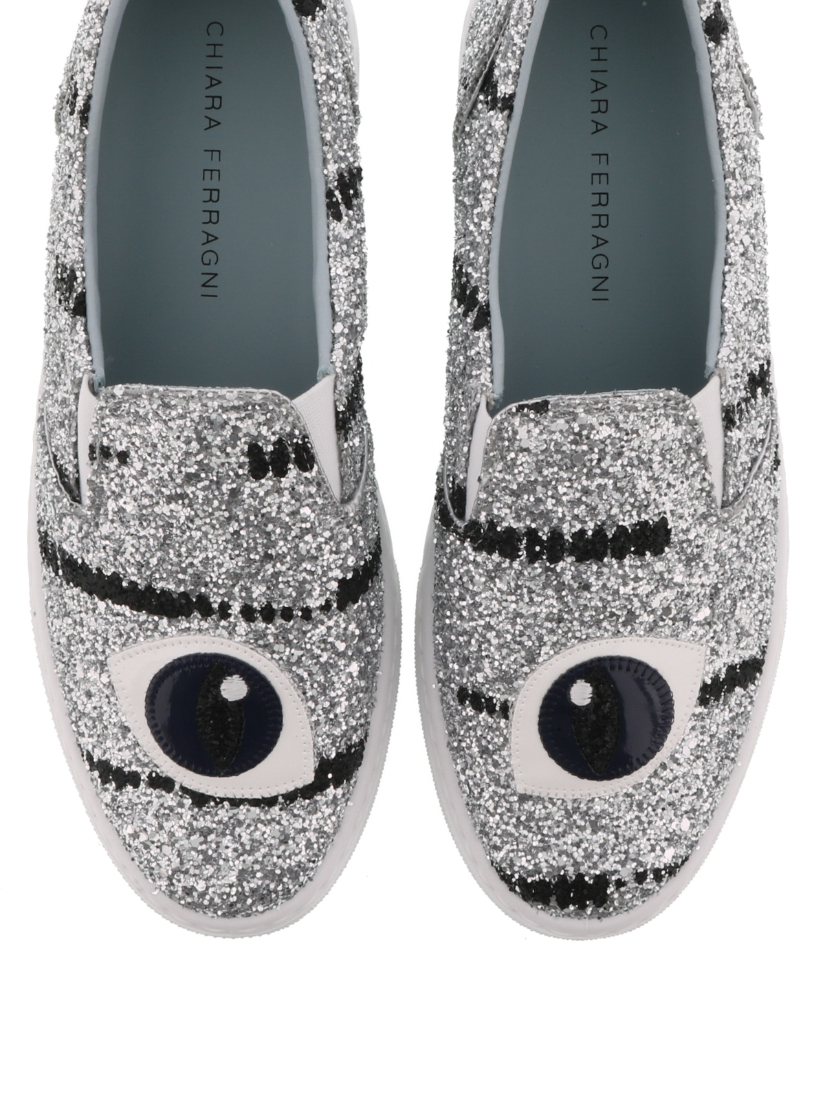 ロファー＆スリッパ Chiara Ferragni - ローファー/スリッパ #Findmeinwonderland - 銀 - CF1534004