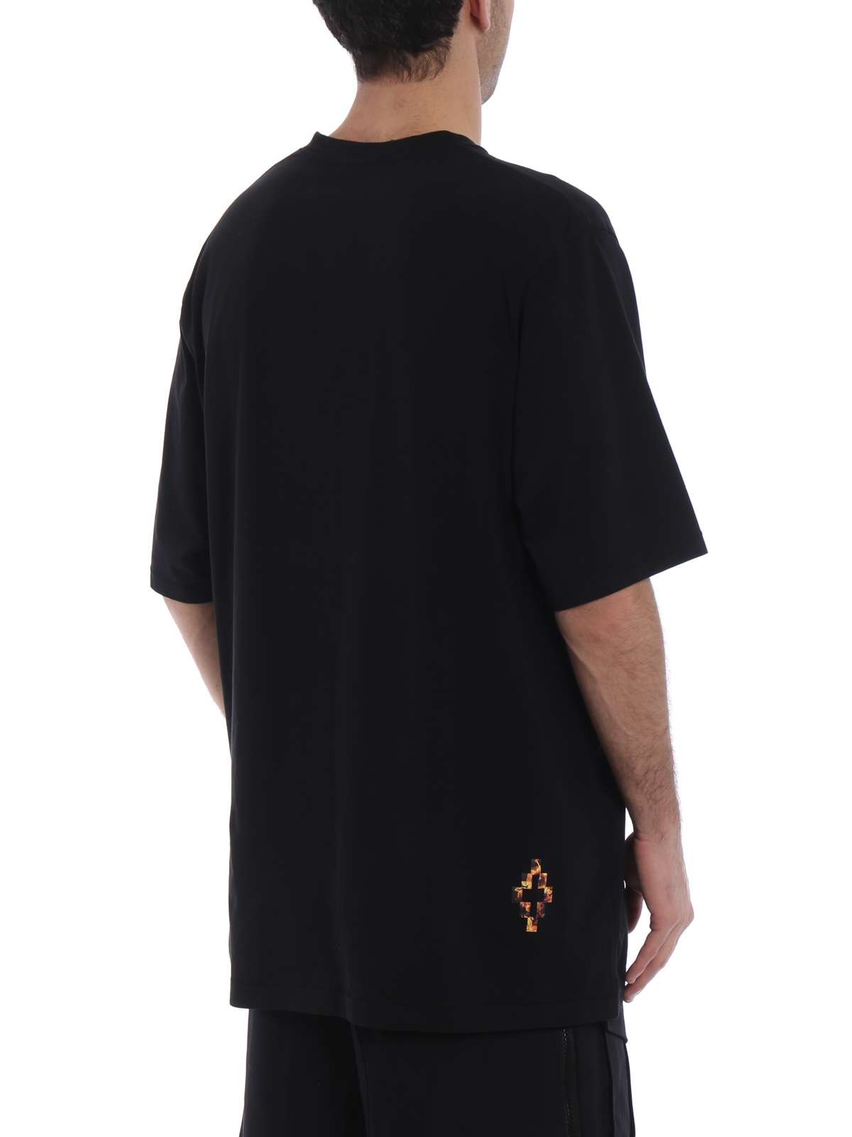 MARCELO BURLON COUNTY OF MILAN◆半袖シャツ/XS/ポリエステル/BLK/総柄/CWGA016S20FAB001 Marcelo Burlon County Of Milan Rayen Alpha Ma-1 bomber