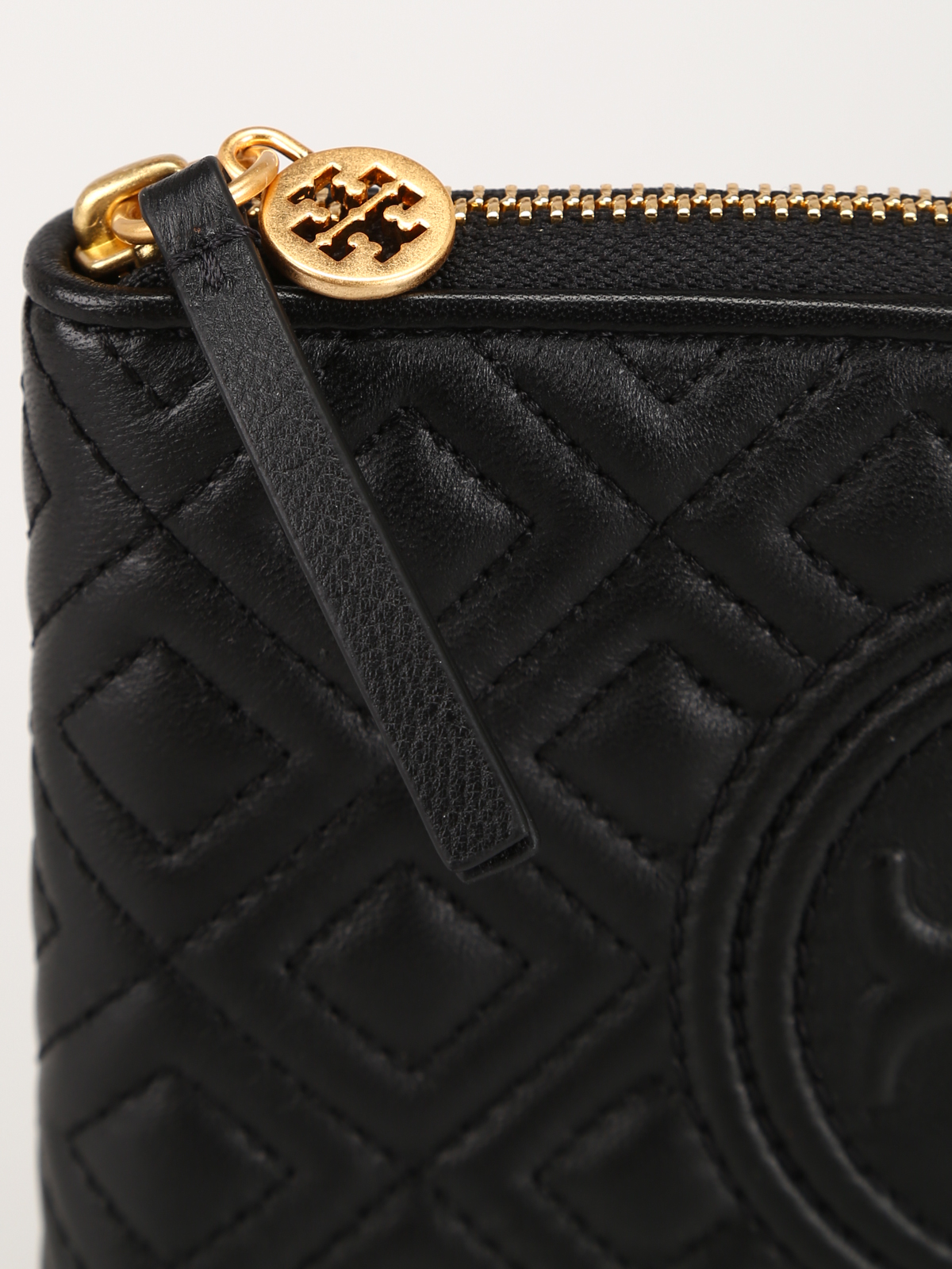 Wallets & purses Tory Burch - Fleming black quilted leather medium