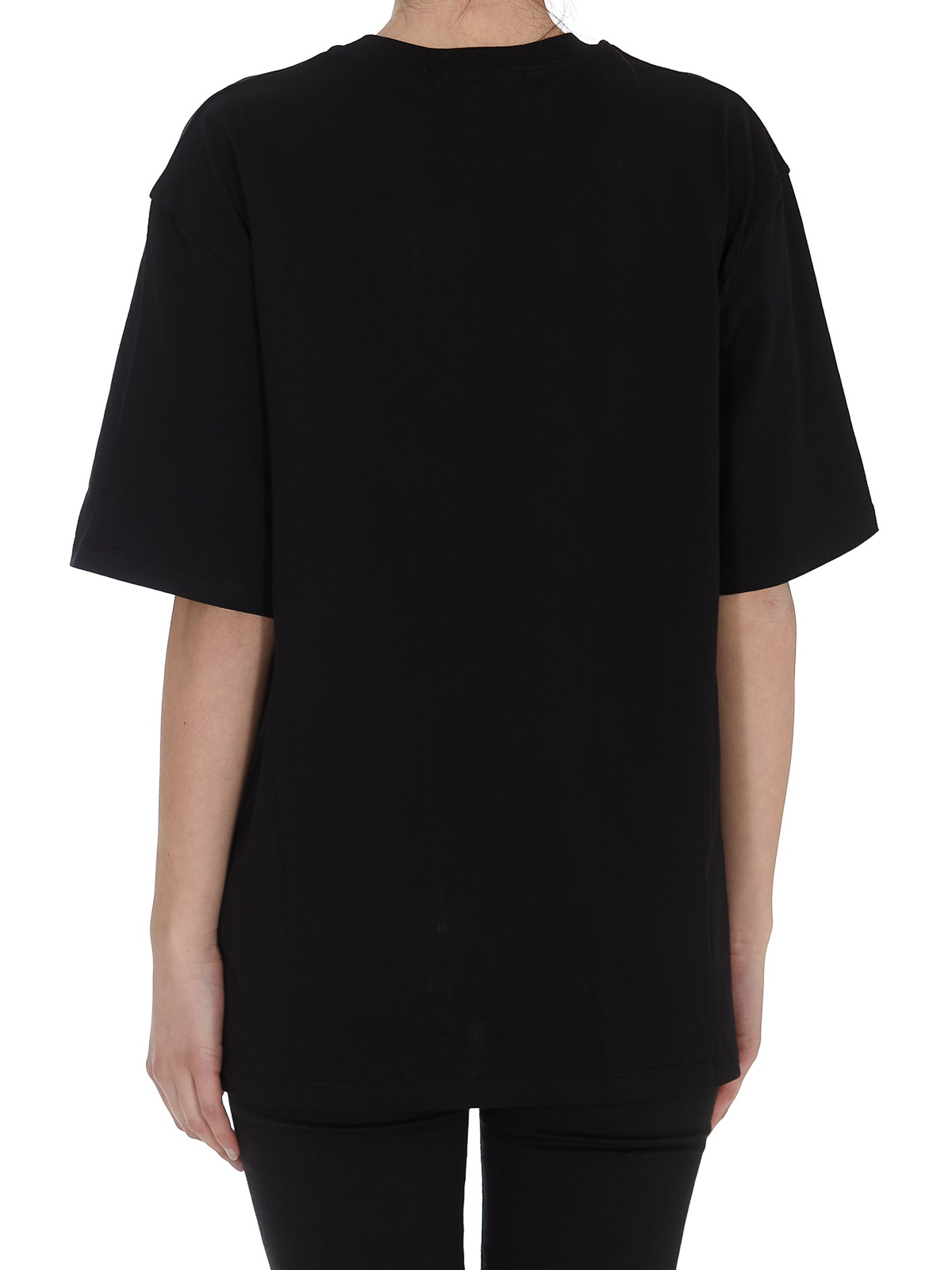 Tシャツ・カットソー MSGM Women Tops 3541MDT83 BLACK M.S.G.M. Floral print oversize T-shirt - Black