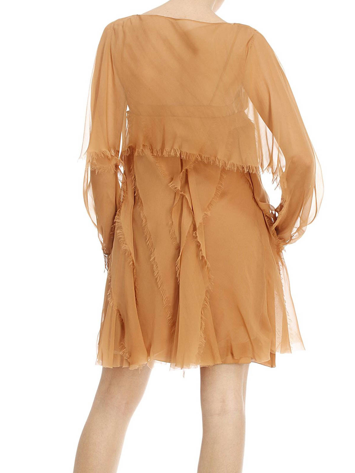 Flounced Chiffon Dress