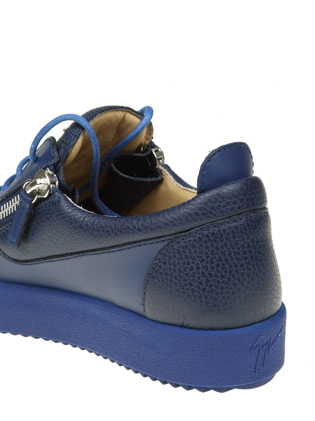 Kritisk Stræbe ring Trainers Giuseppe Zanotti - Frankie blue leather sneakers - RU70000052