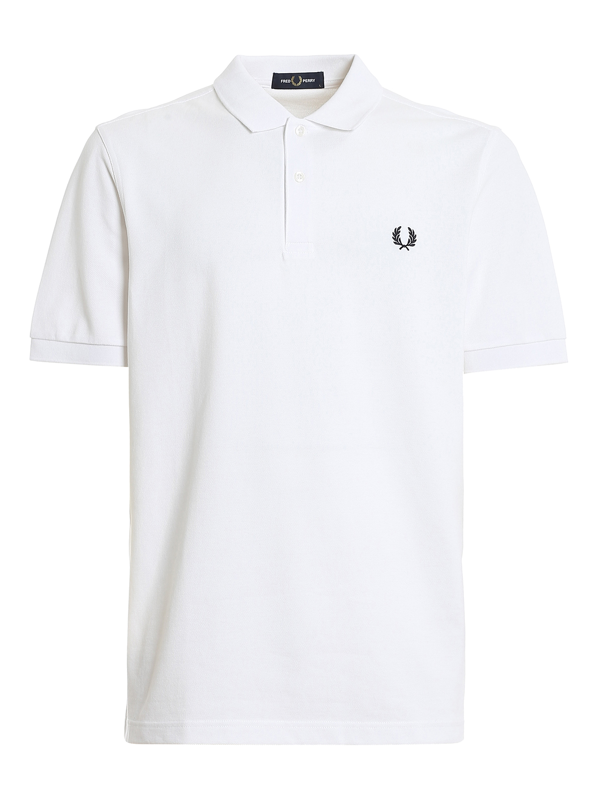 Fred Perry Logo Embroidery Cotton Polo In White