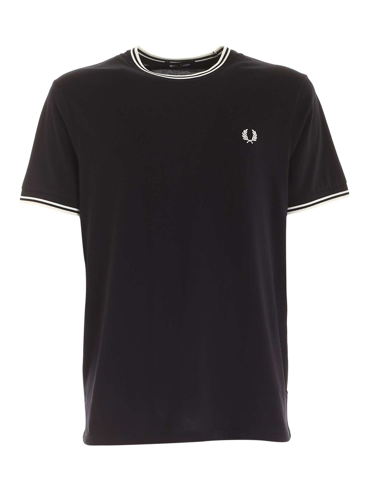 Fred Perry Logo T-shirt In Black