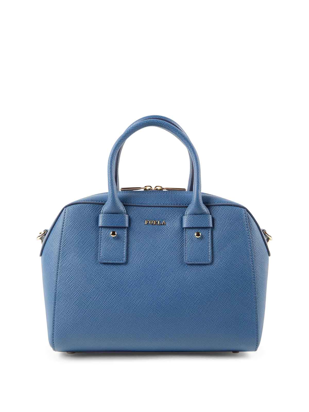 Furla Allegra S leather bowling bag - ブルー|835927BLU