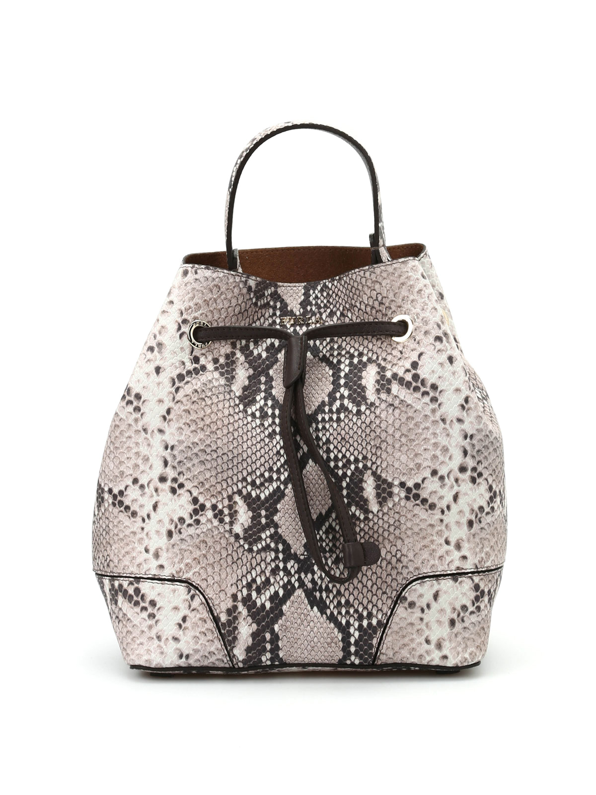 Furla Stacy snake print bucket bag Imprime Animal 810318ZDAI