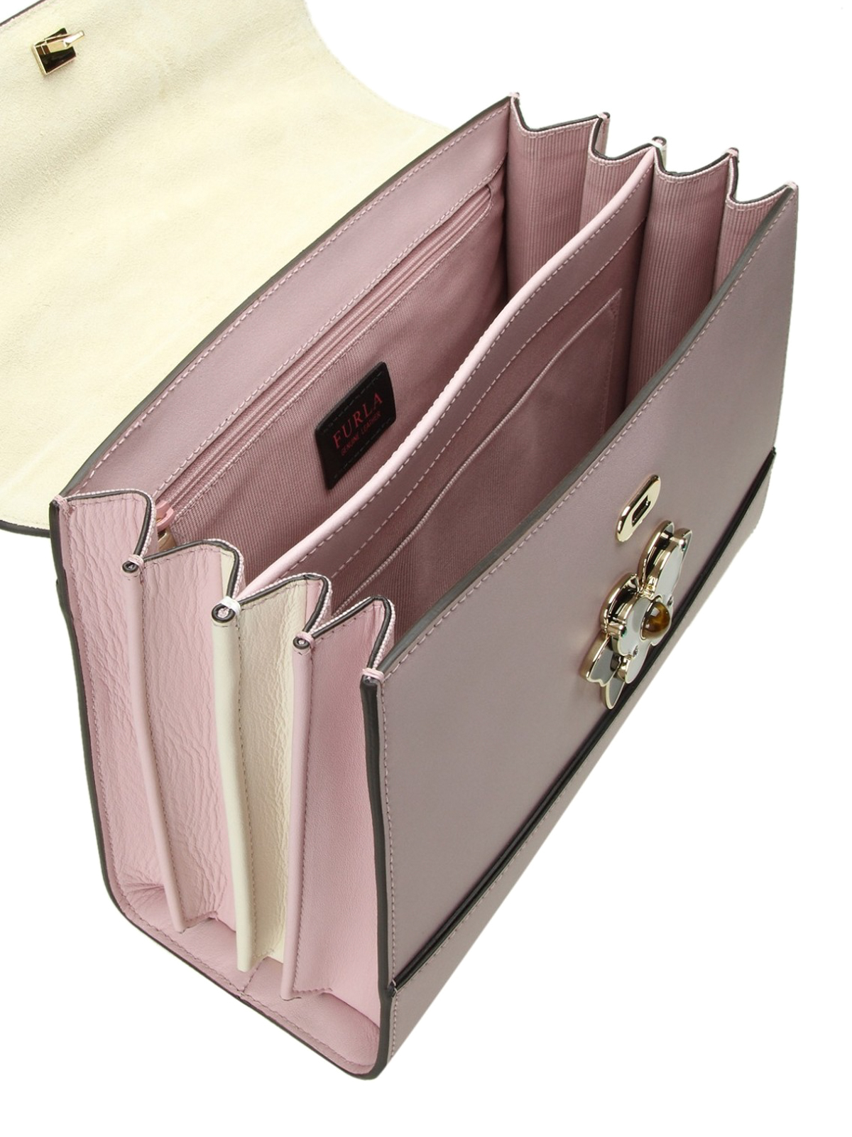 Furla Mughetto pink leather medium handbag - Pink - Women|961609