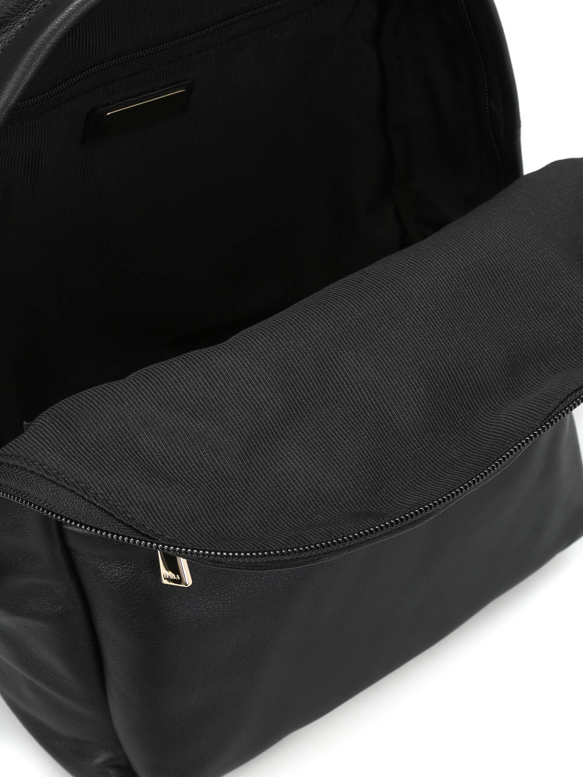 Furla Spy leather backpack - Black - Women|813522ONYX