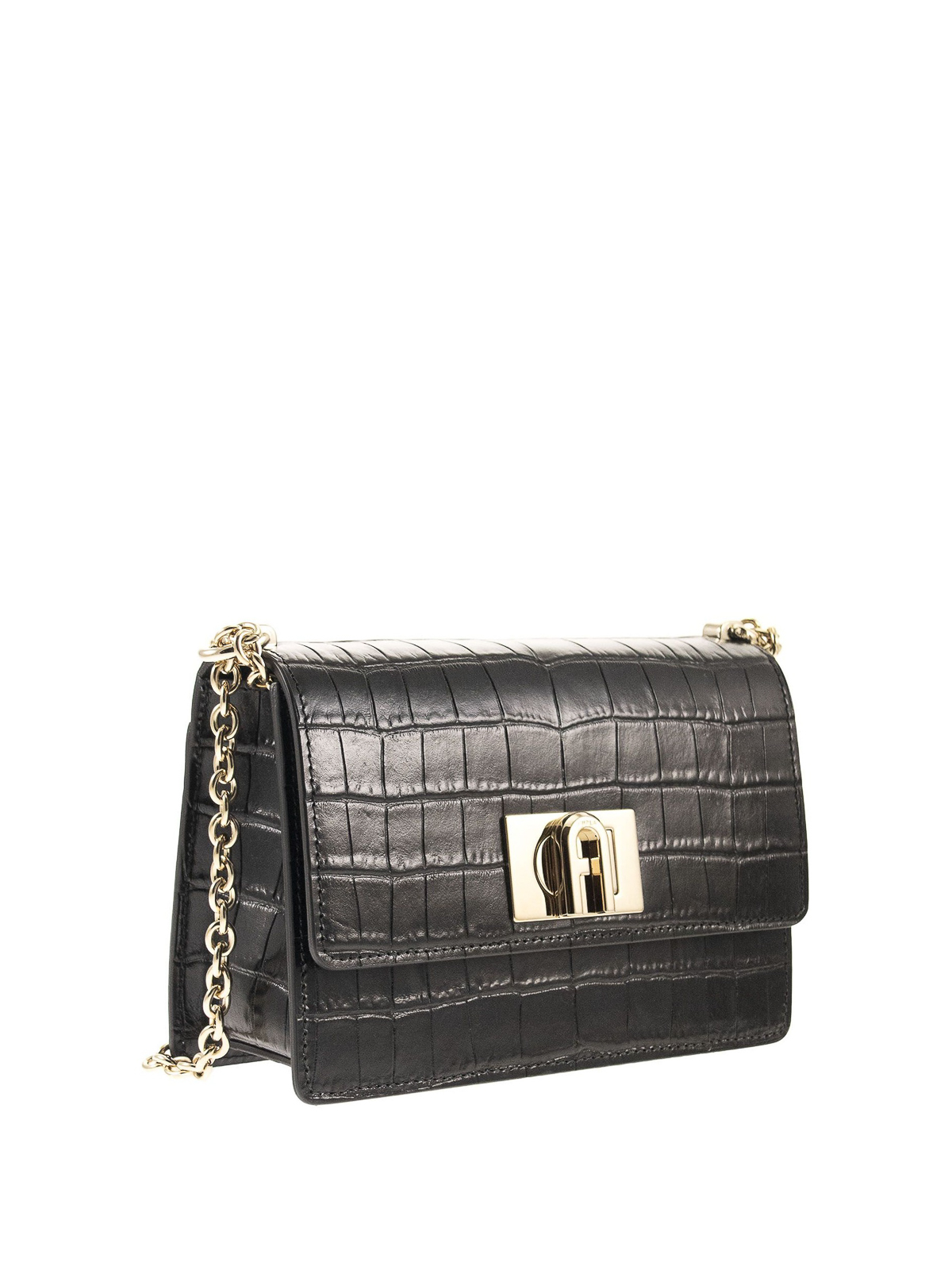 Orginal FURLA Tote Bag in Crocodile Leather 