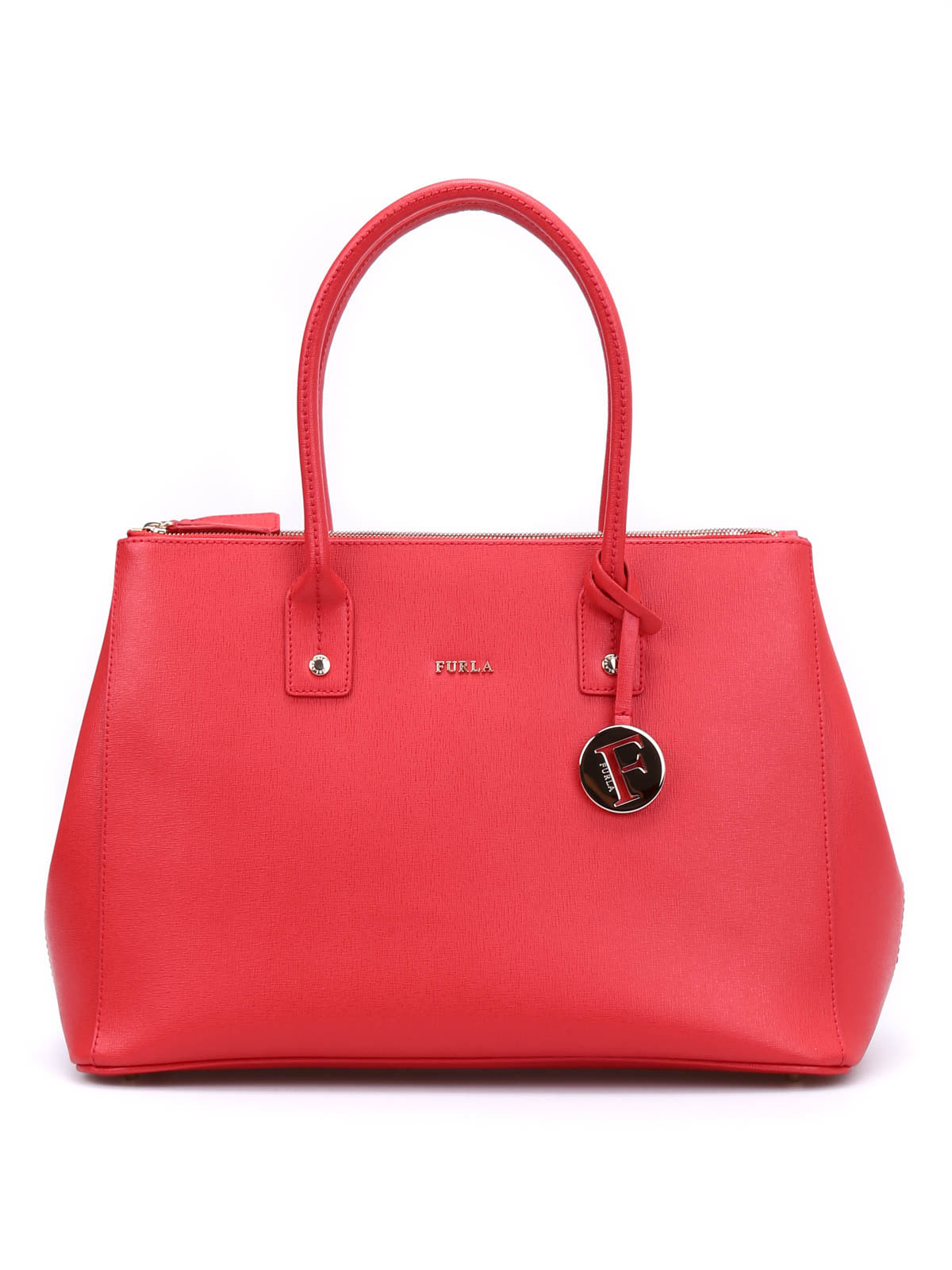 FURLA Linda Carry All Double Zipper トート Furla Linda leather tote - Red - Women|8073708CRI | thebs.com