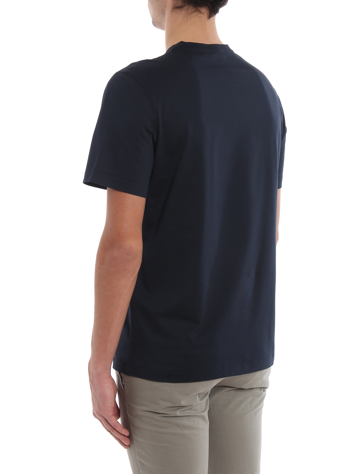 Ferragamo Gancini embroidery T-shirt - Dark Blue | 121890709480