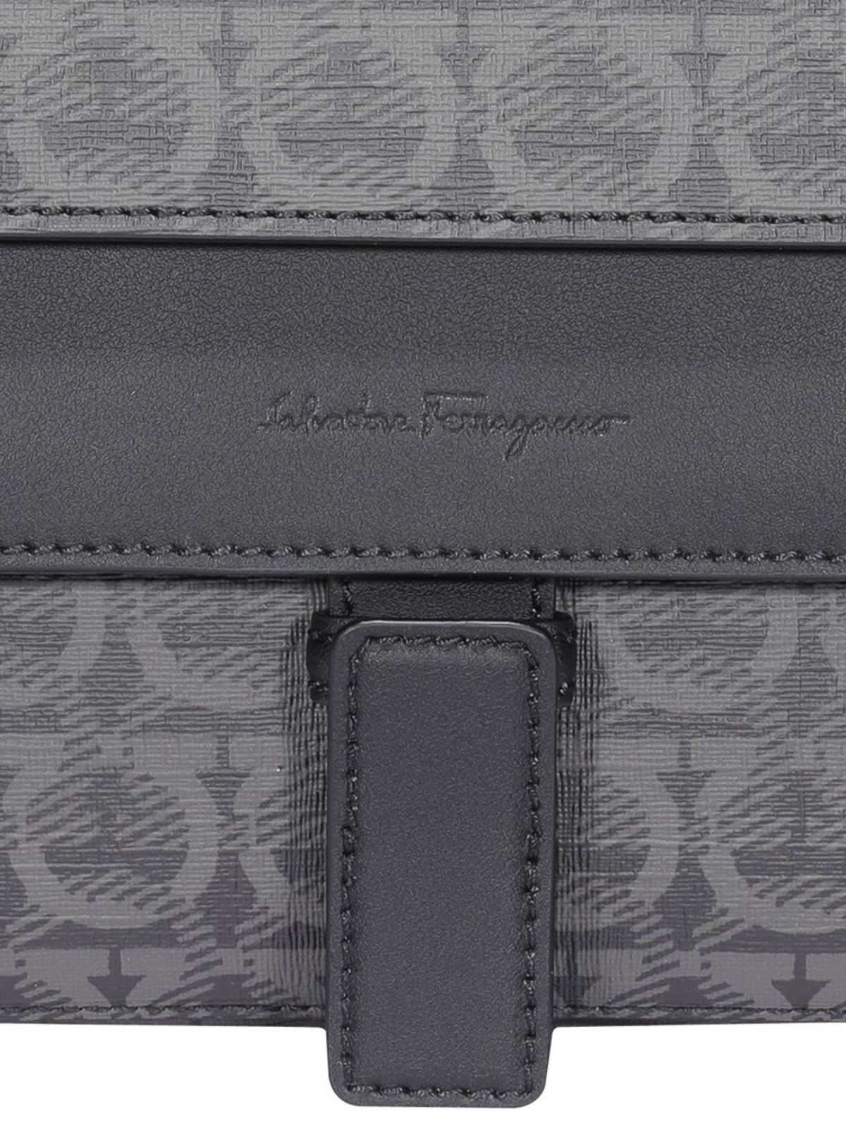 Calvin Klein Monogram-print Zipped Messenger Bag in Black for Men