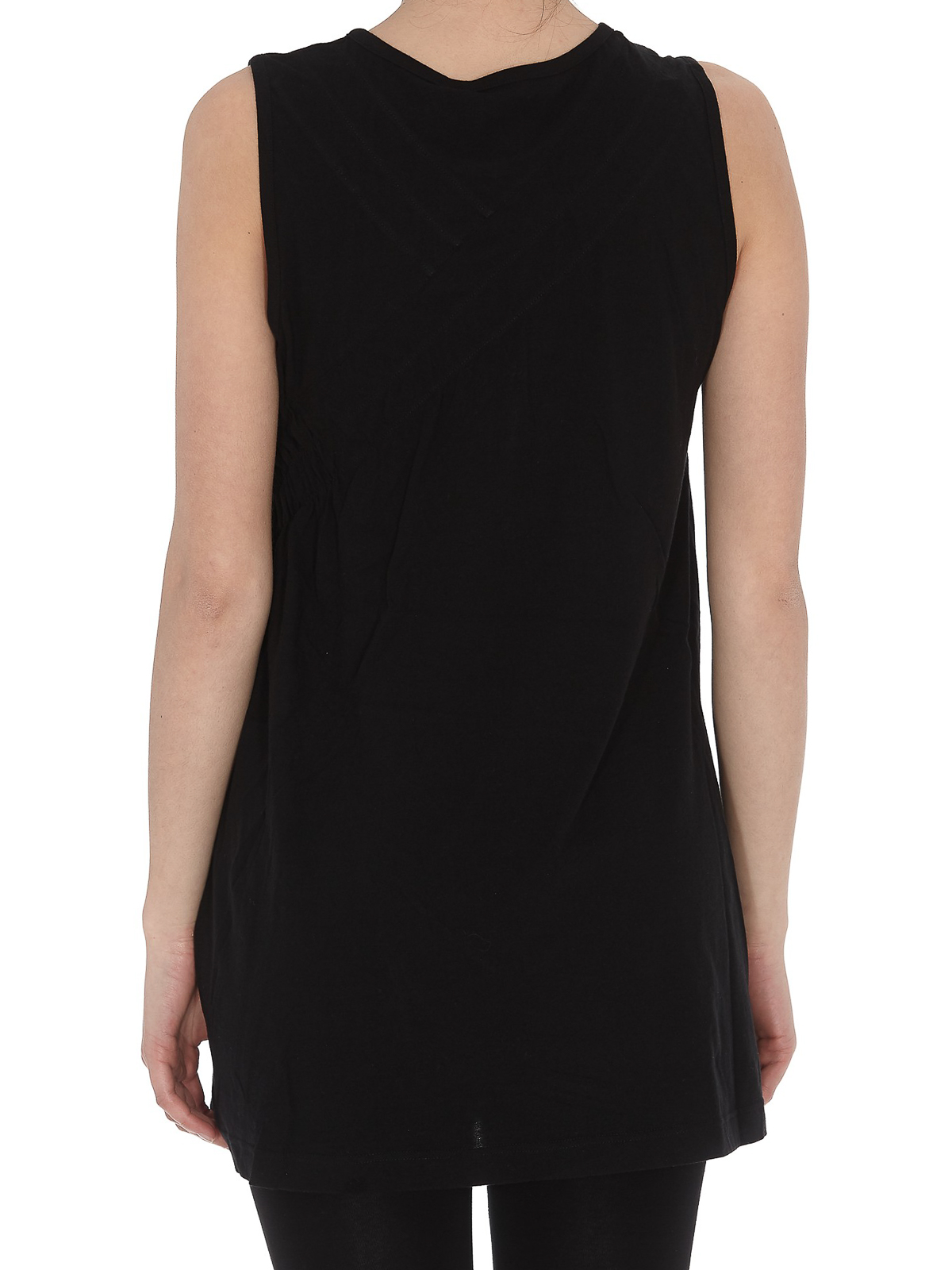 トップス Y-3 U DRAWSTRING LONG TANK Y-3 トップ/タンクトップ - 黒 - ブラック | DY7290