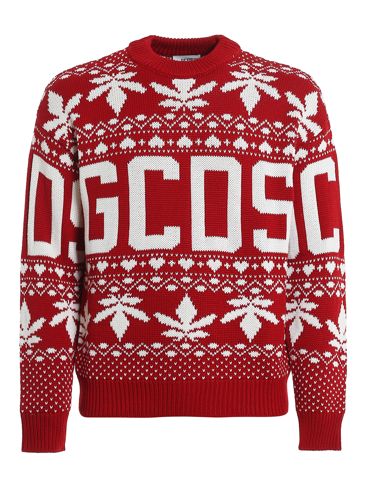 Shop Gcds Wool Blend Christmas Sweater In Red