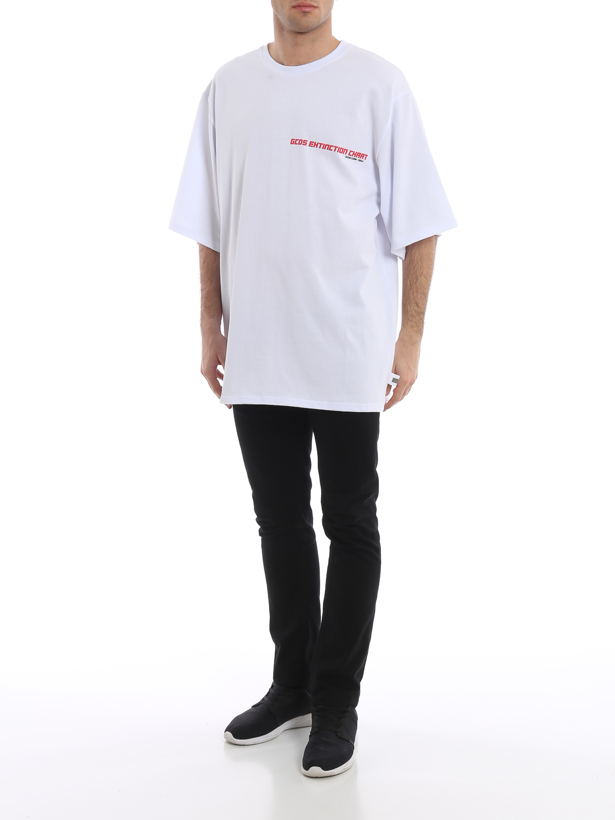 Tシャツ・カットソー GCDS White Cotton Oversize T-Shirt Gcds/ジーシーディーエス｜ホワイト コットン オーバーサイズ T