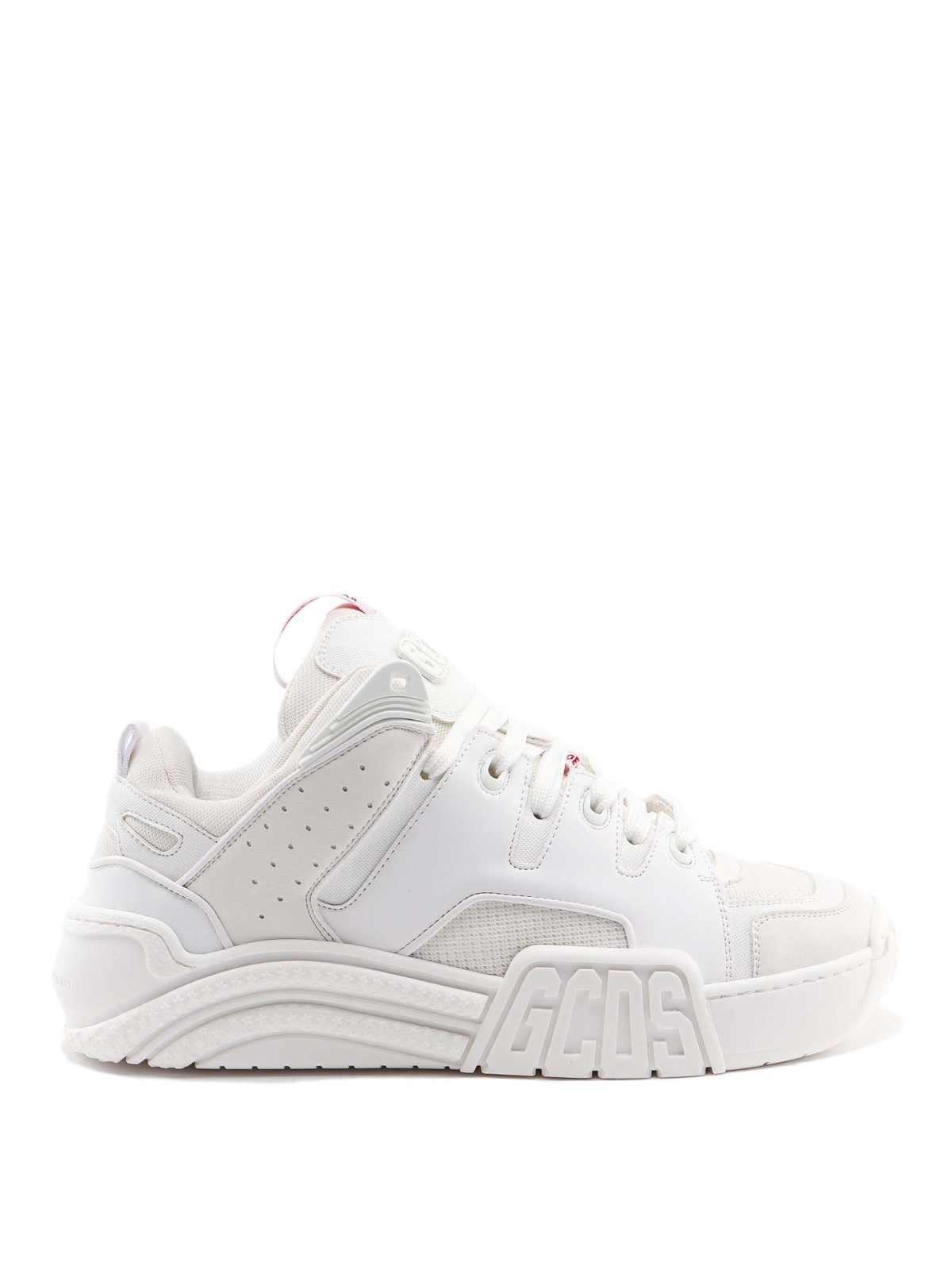 Gcds Big G Leather Trainers In Blanco
