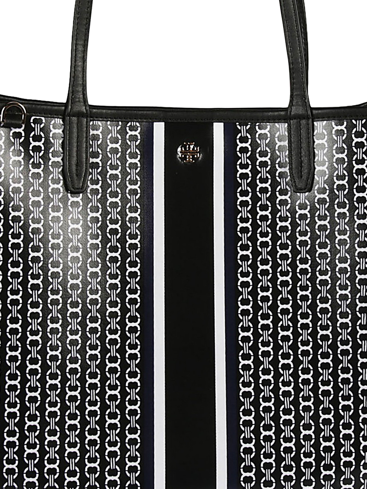 Tory Burch Gemini Link Canvas Patches Tote in White