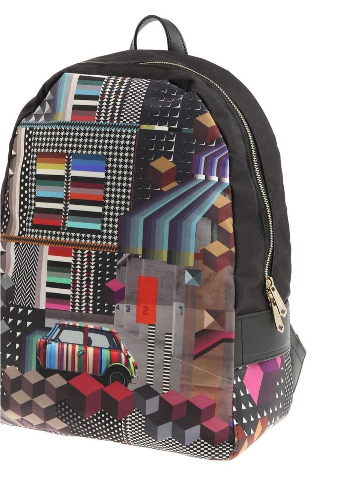 Shop Paul Smith Geometric Print Backpack In Negro