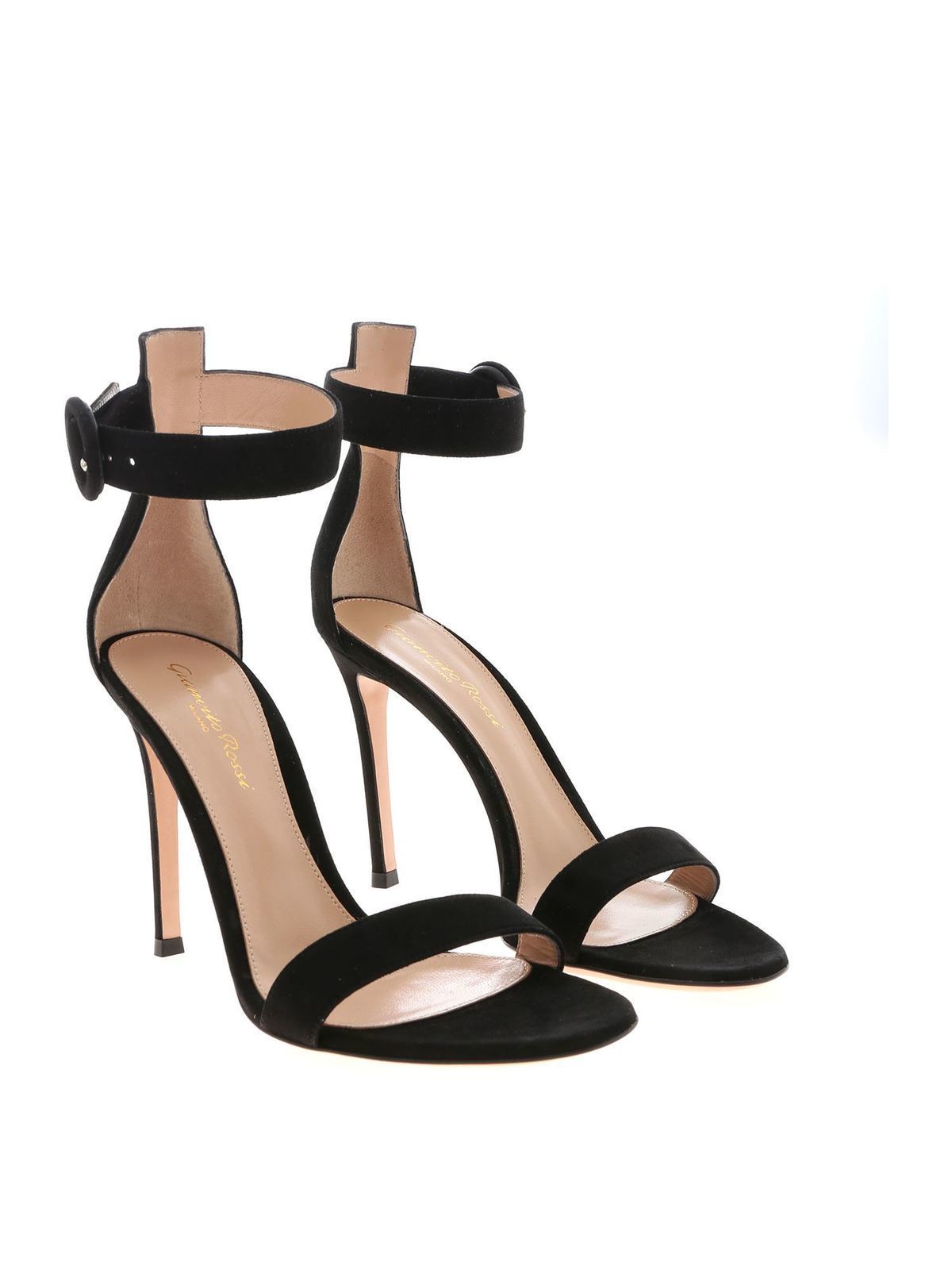 Buy GIANVITO ROSSI Knotted 105mm Strappy Sandals - Black At 70% Off |  Editorialist