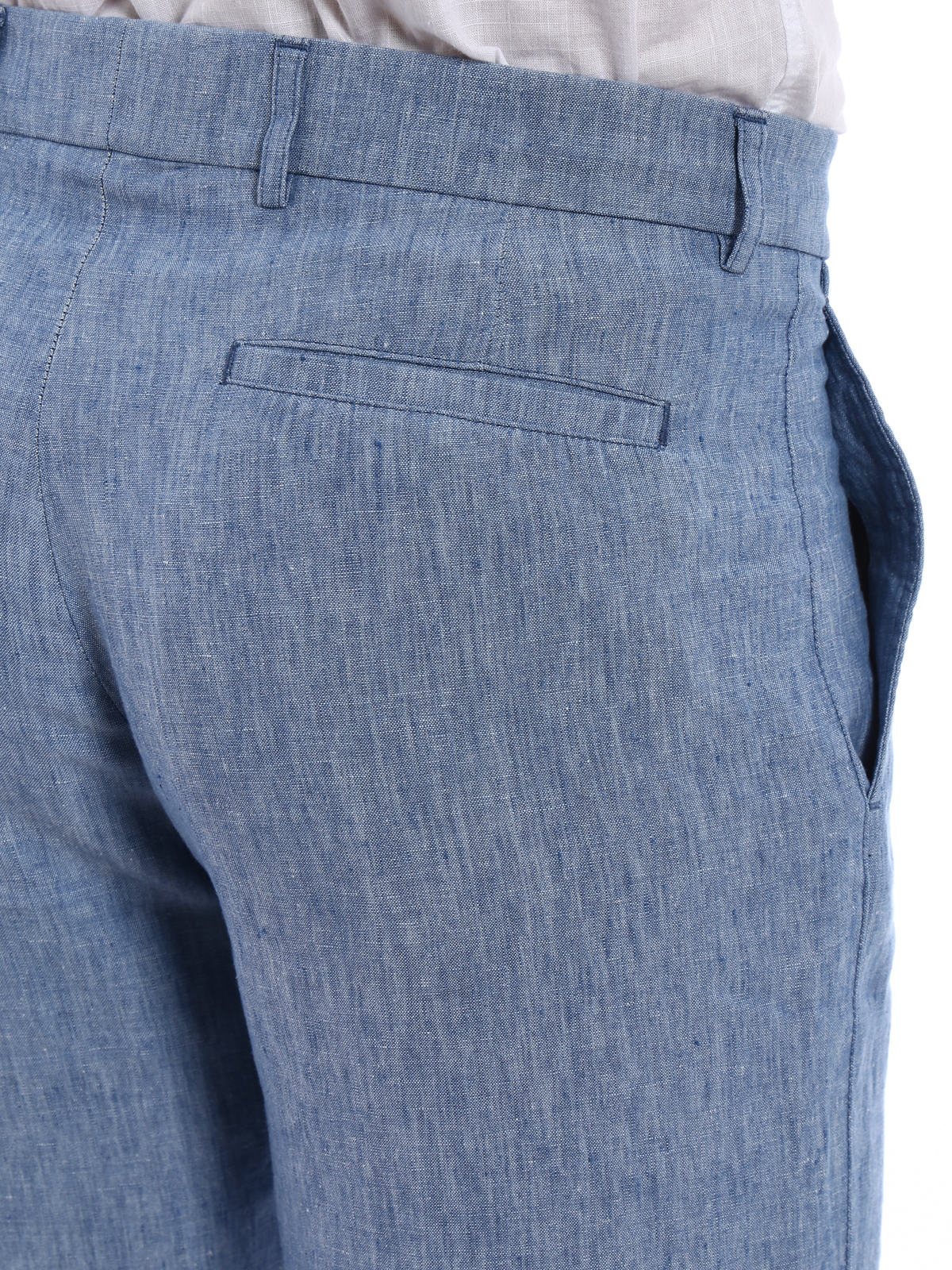 Basics  Denim trousers for women in light blue  Label Raasleela