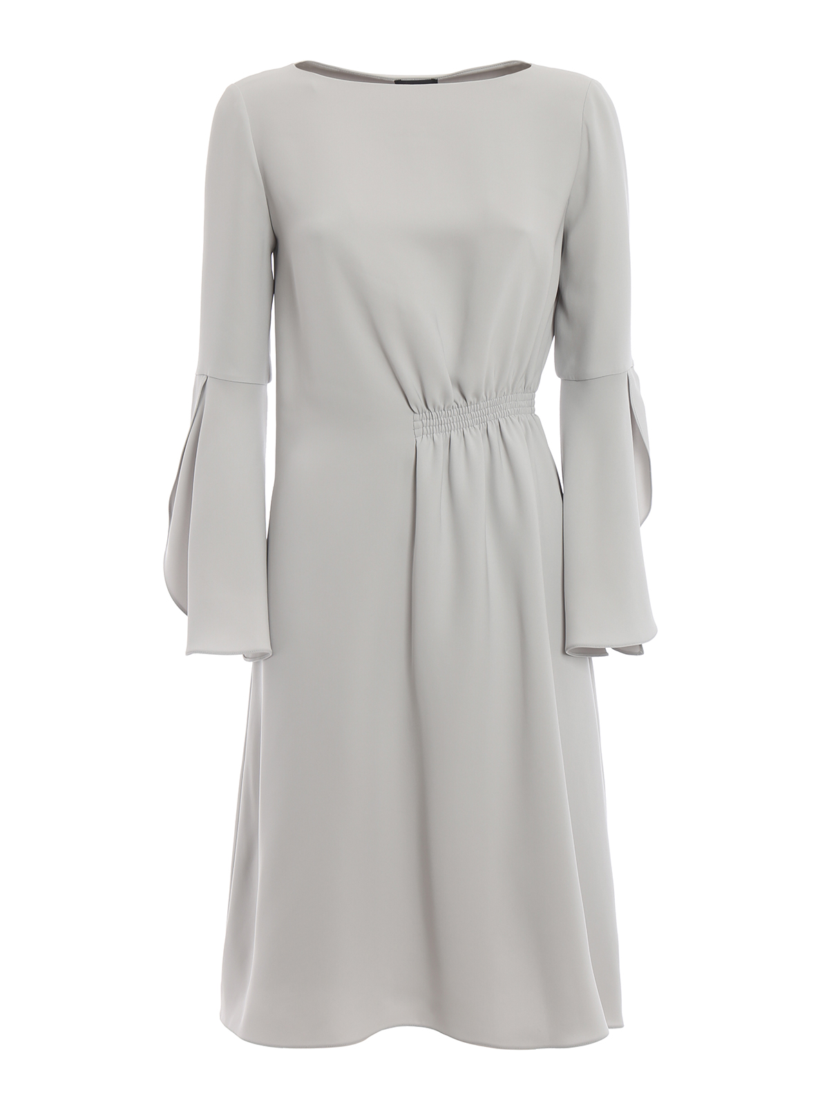 Giorgio Armani Pearl grey silk flared dress|9SHVA020T001OU82U