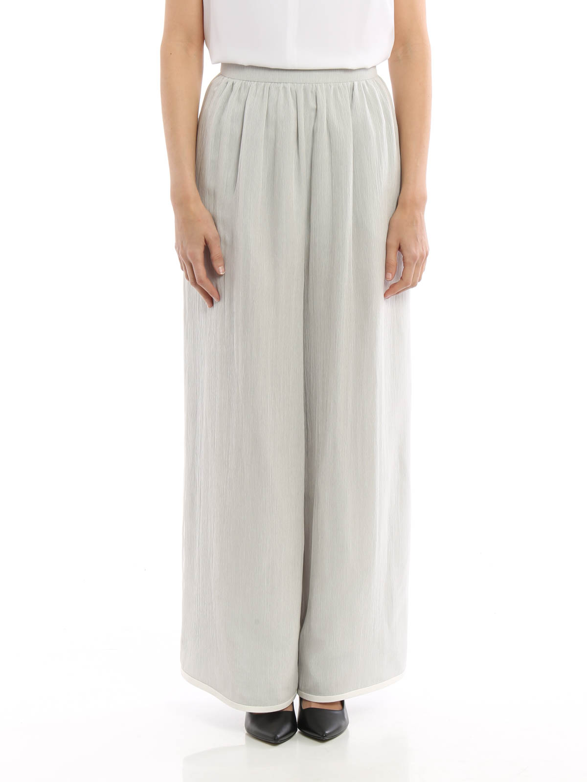 Casual trousers Giorgio Armani - Silk georgette wide leg trousers