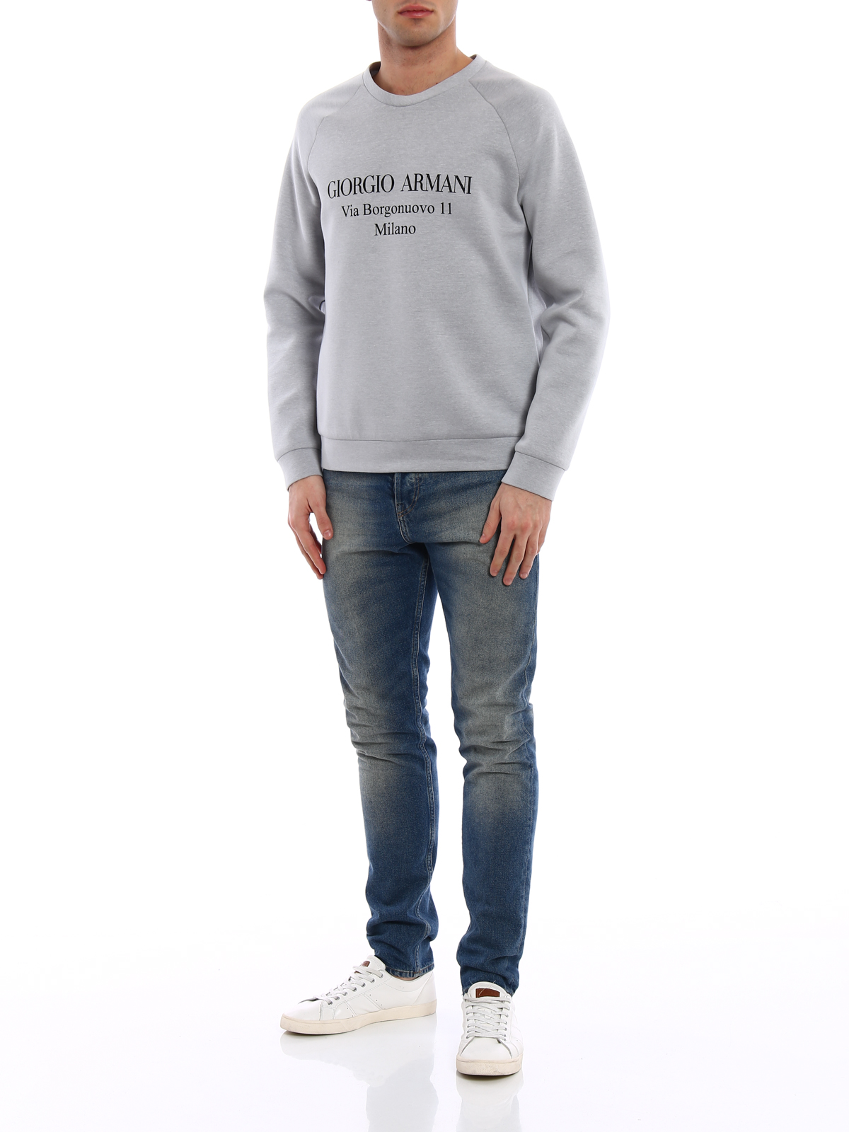 ademen De onze Dertig Sweatshirts & Sweaters Giorgio Armani - Logo print double jersey sweatshirt  - 3ZSM81SJSXZ0602