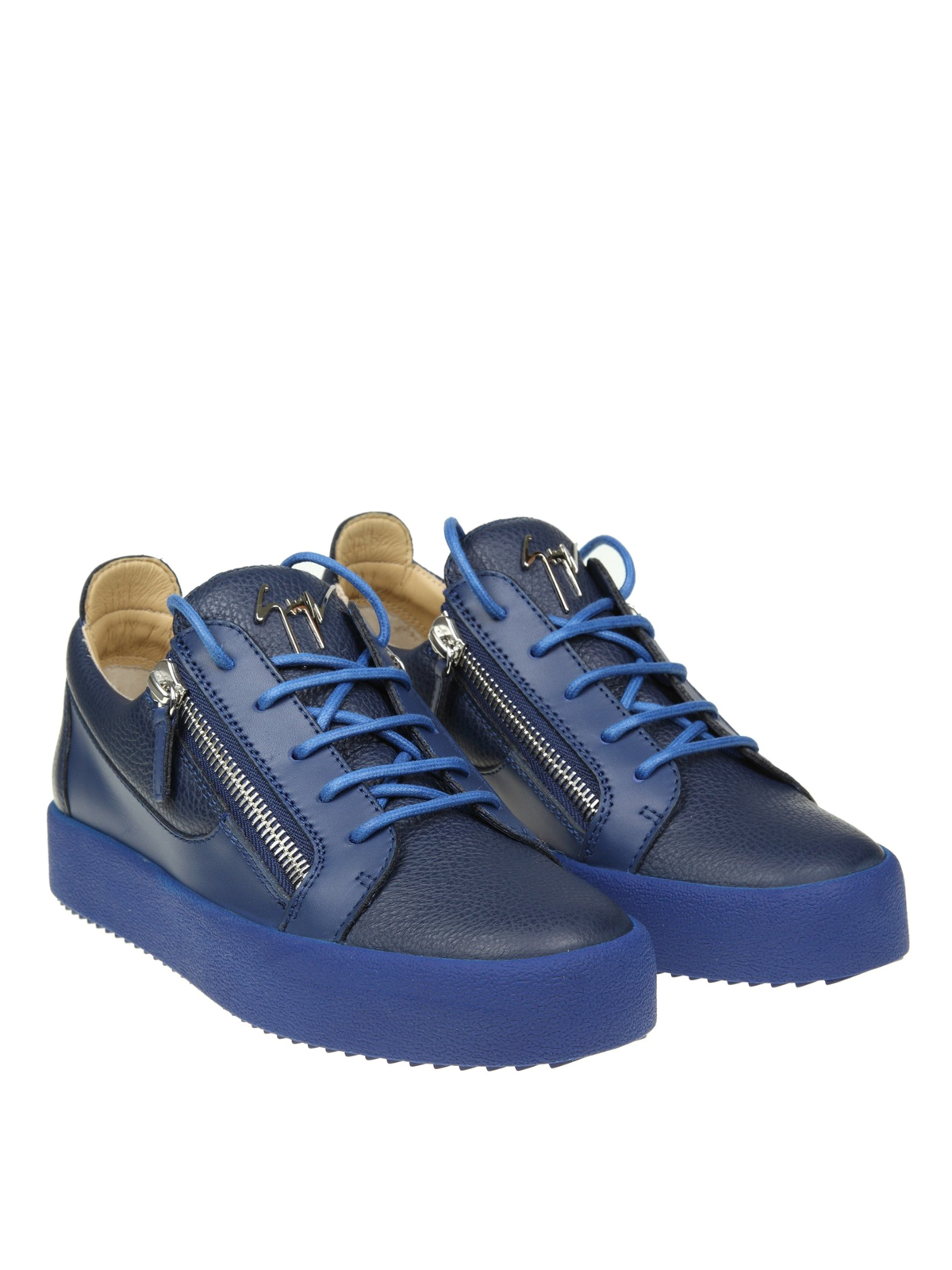grus lægemidlet Gym Trainers Giuseppe Zanotti - Frankie blue leather sneakers - RU70000052