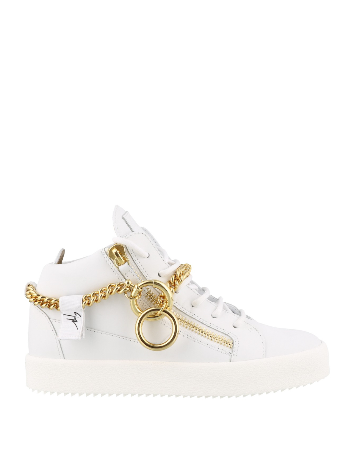 Trainers Giuseppe Zanotti - Chain leather high-top sneakers -