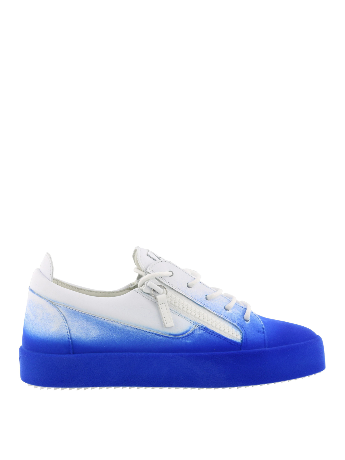 Zanotti - New Unfinished blue coated sneakers - RM80010003