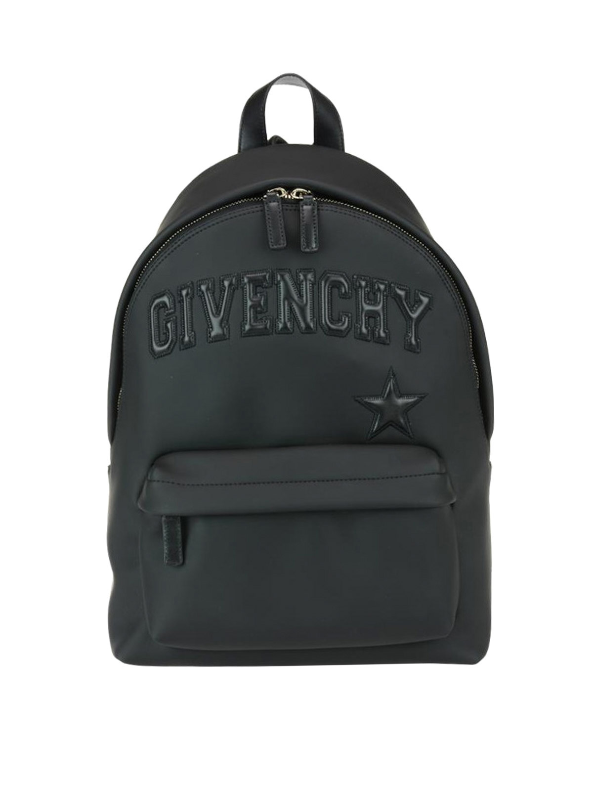 Givenchy Logo BackPack and Wallet GIVENCHY Logo Leather Backpack Black main image 4