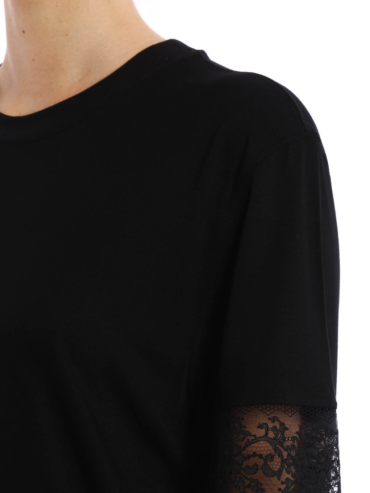Givenchy Sheer lace T-shirt dress - Black - Women