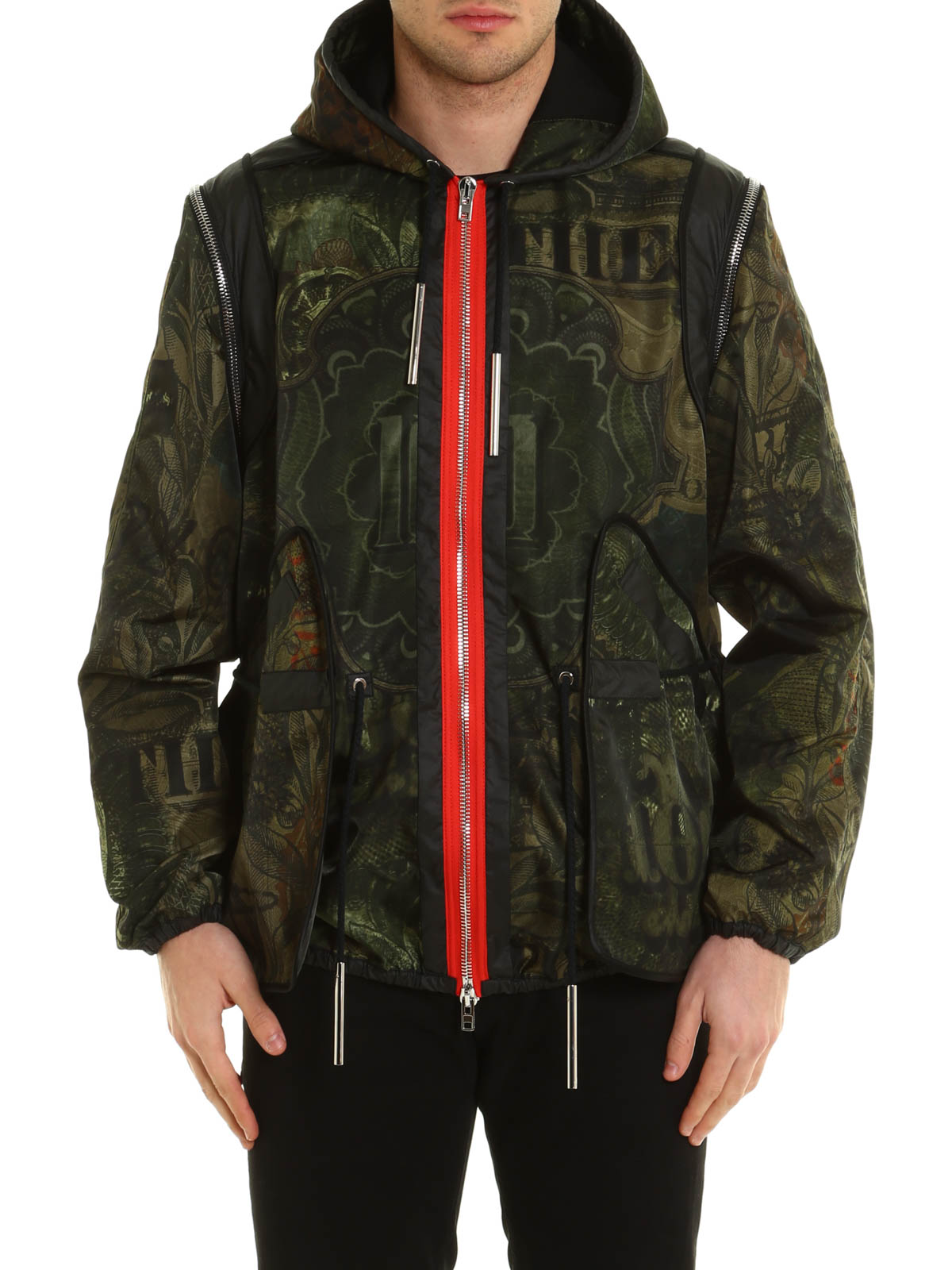 Givenchy All over printed nylon jacket - Dark Green|17J0686771305