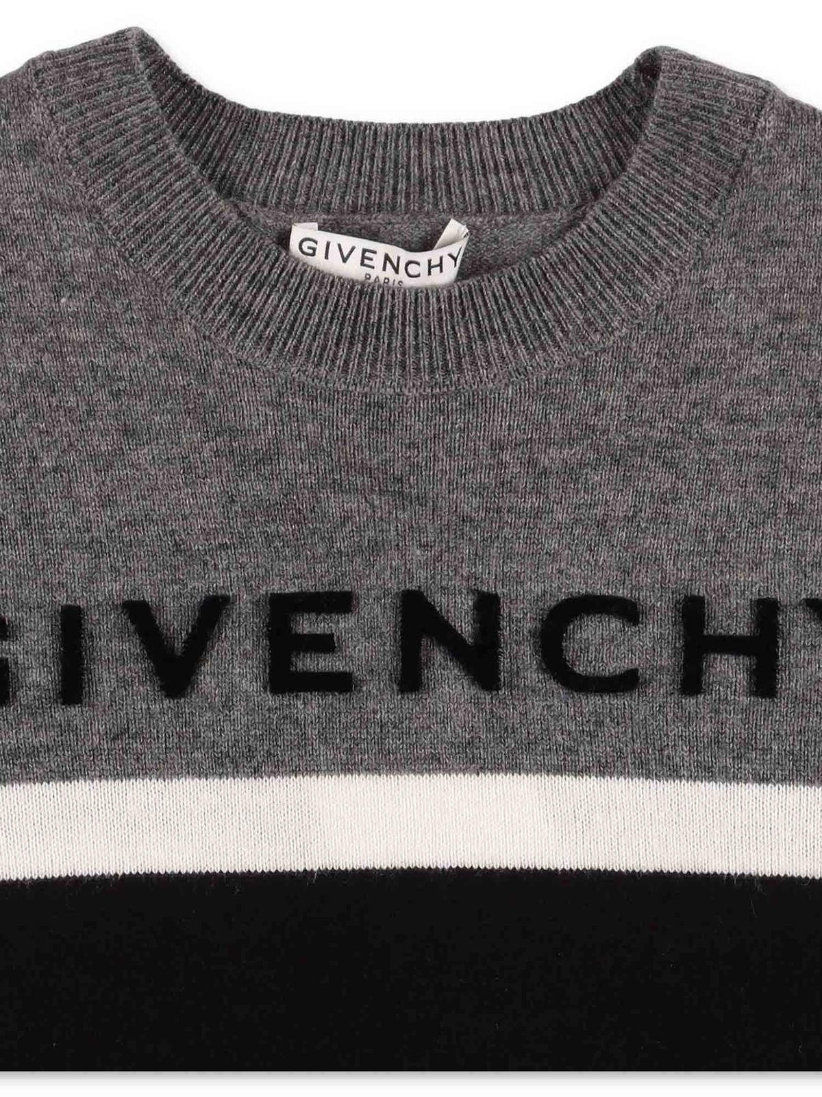 Black and gray sweater with logo