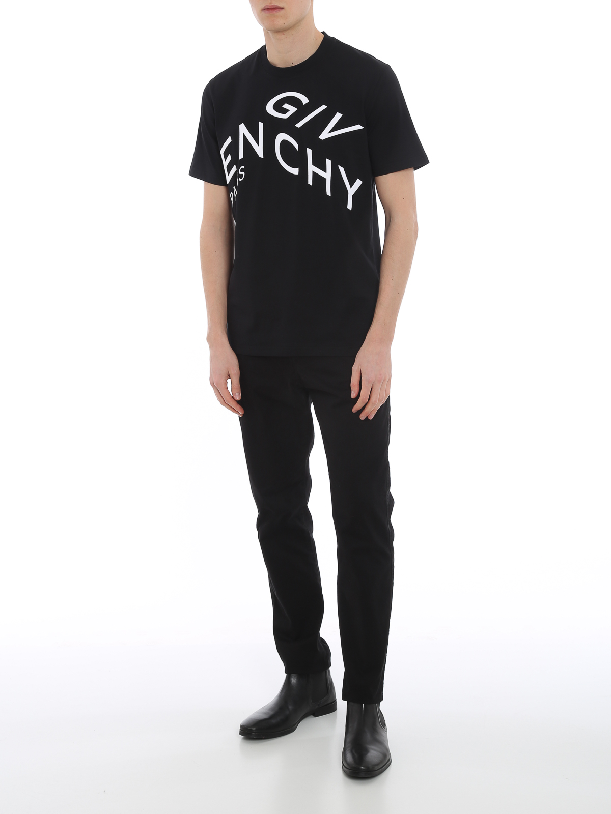 T-shirts Givenchy - Black cotton T-shirt - BM70YC3002004 | thebs.com