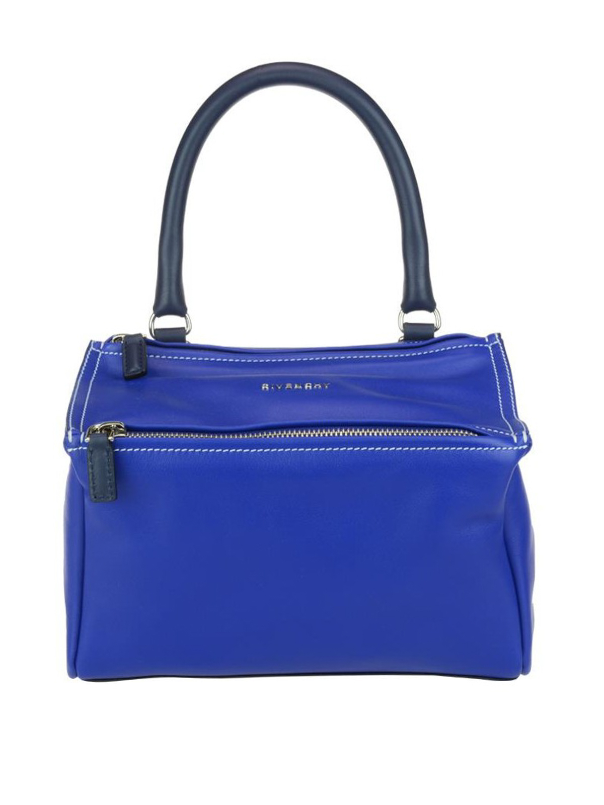 Moroccan Leather Bag: Blue