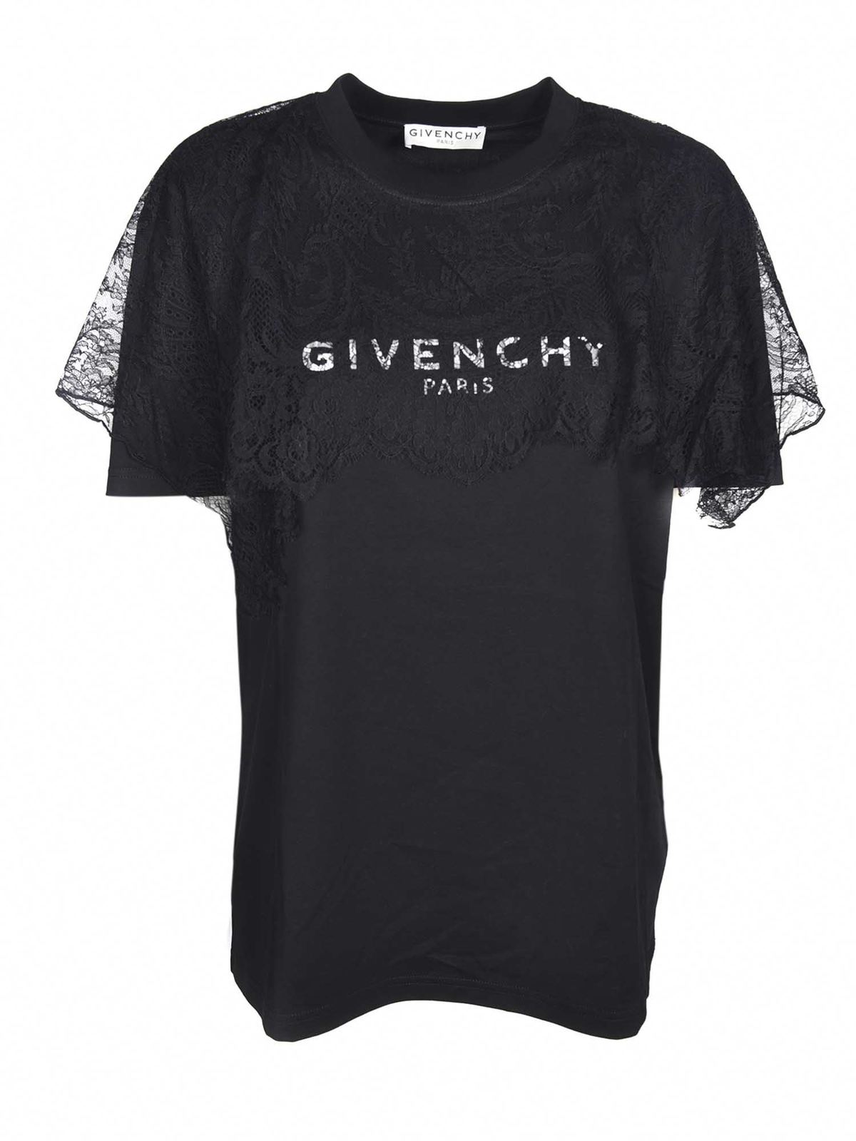 Givenchy Lace logo t-shirt in black - Black - Women