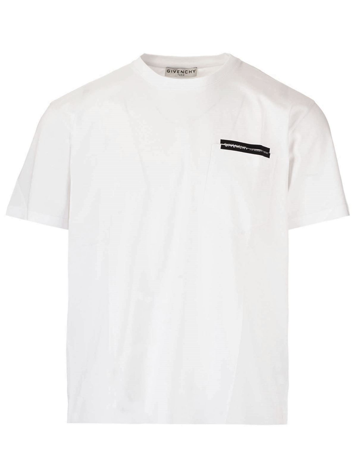 Givenchy Logo cut t-shirt in white White Men BM70VA3002100